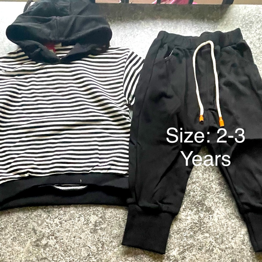 Boys sweatpants and a hoodie